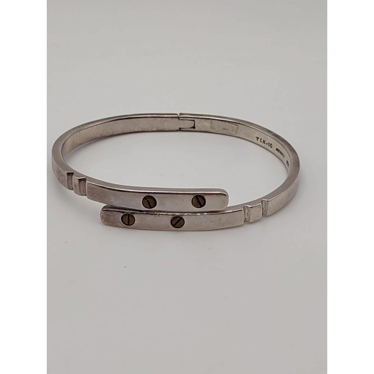 Taxco Mexico 925 Hinged Cuff Bracelet Tcm-10 26.6g